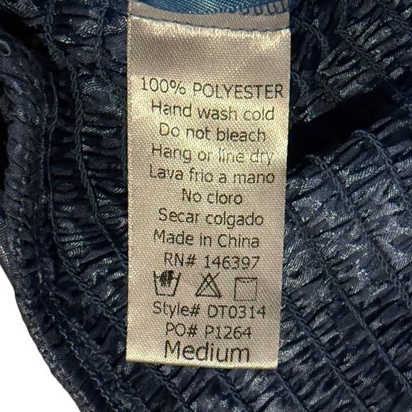 Brooklyn Karma Strapless Top, Hankerchief Y2K Top Womens Size Medium Blue - Picture 6 of 8